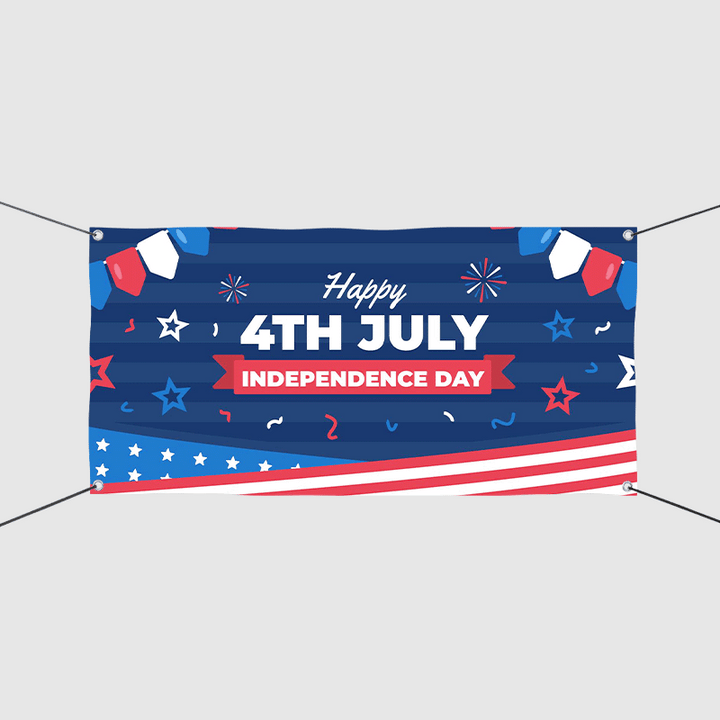 4th of July Banners Patriotic Decor for Independence Day Print Me USA